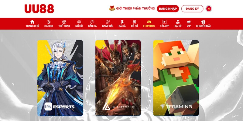 Đấu trường E-Sports cho phép đặt cược các tựa game hot
